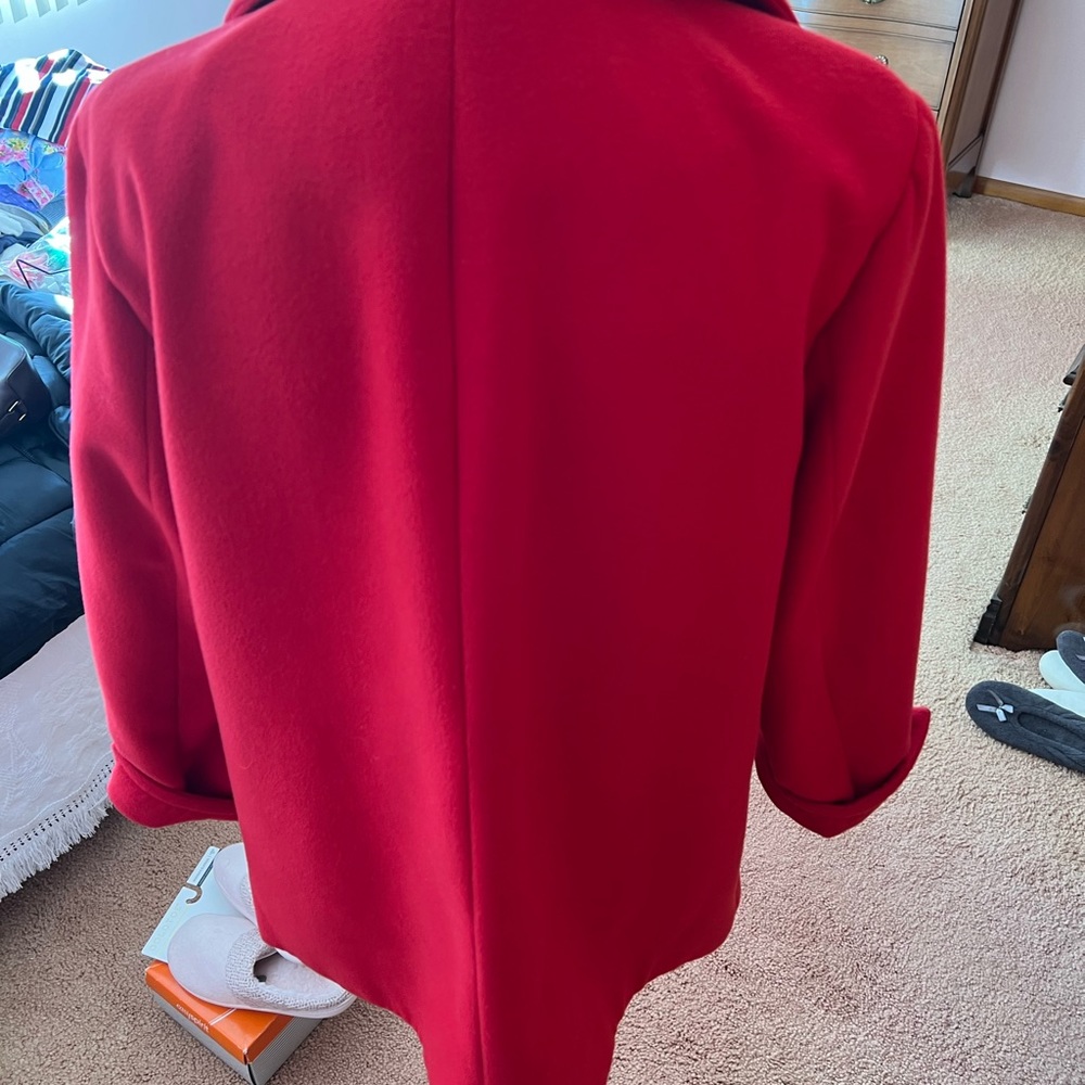Jm Collection, Red Button, Coat With Pockets - image 7